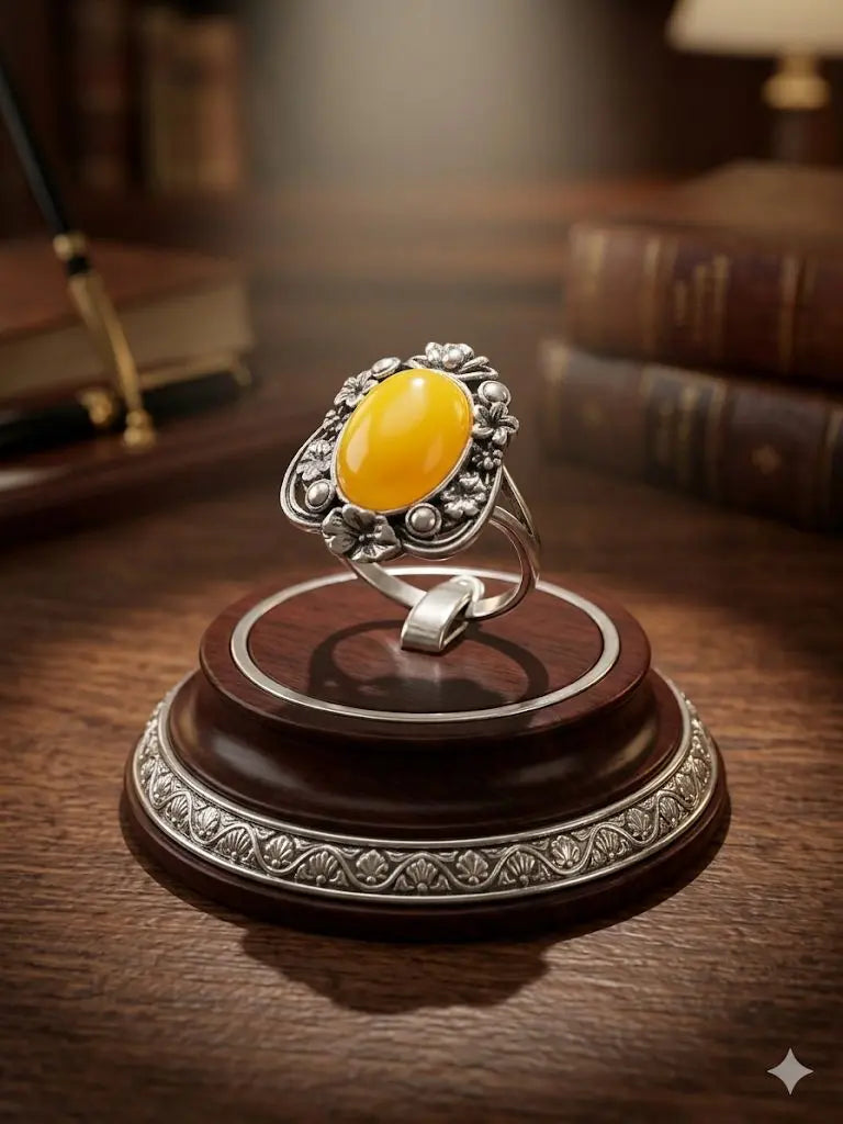 Handmade Natural Stone Gemstone Rings With Copper & Silver, Stone Size 10*14mm, Vin-New-Rin54